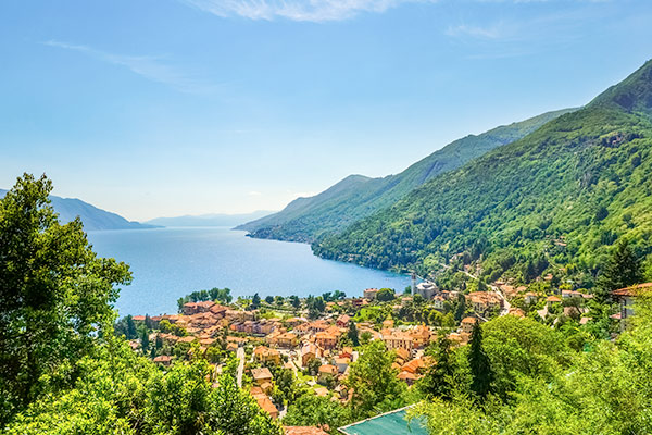 View of Lake Maggiore, Italy