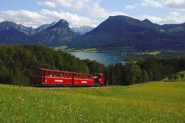 Mountain railway in St Wolfgang in Austria