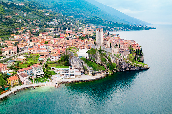 Aerial view of Malcesine